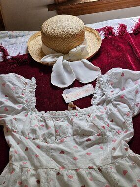 NWT LAIT COLLECTION  COTTON AND LACE FULLSWEEP   MAXI..CRISP..PINTUCKED..NWT!!